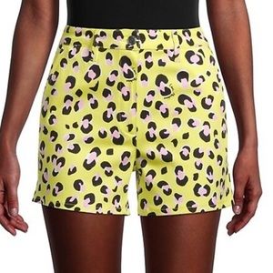 Love Moschino neon yellow leopard shorts